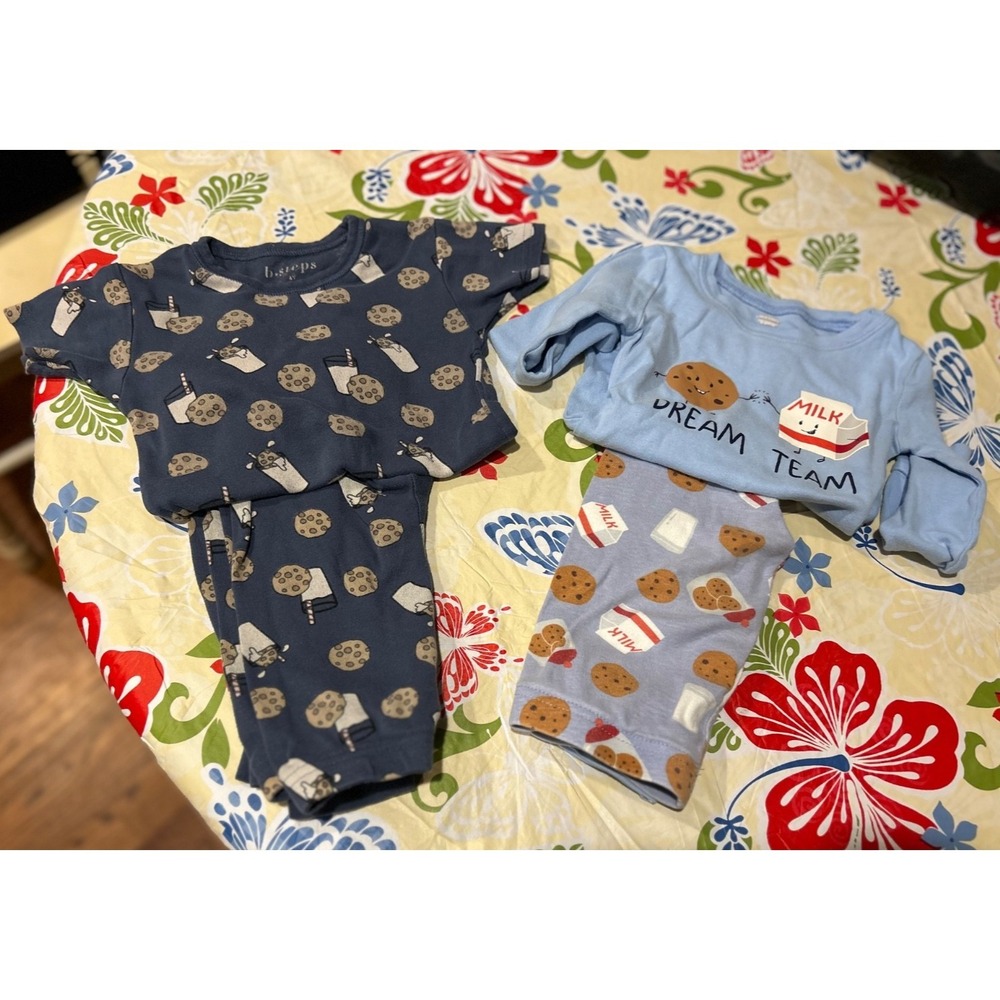 Lot of 2 Old Navy & B Baby Steps (pants 5Y) cookies & milk pajama sets 4T
